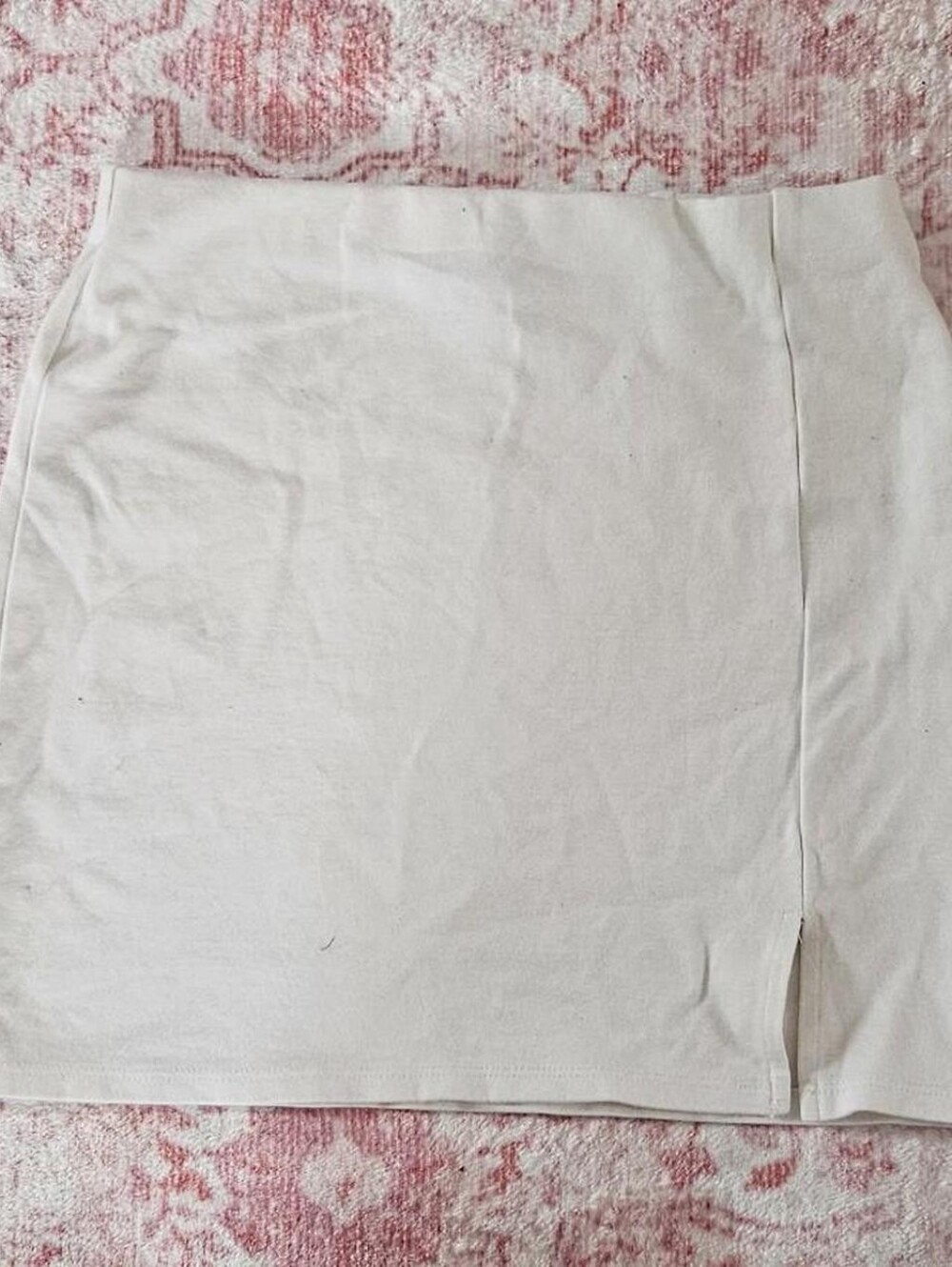 White Fitted Mini Skirt